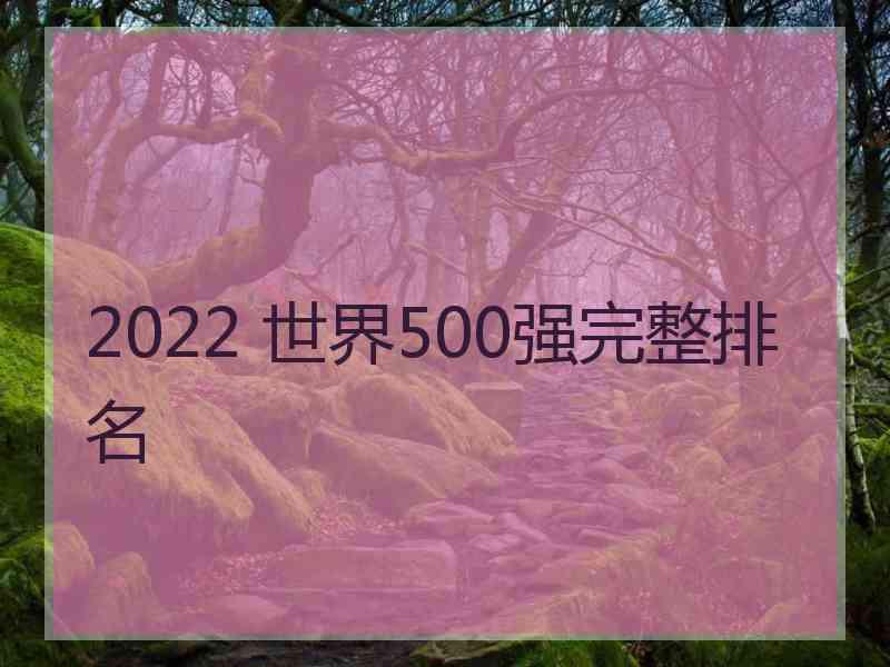 2022 世界500强完整排名