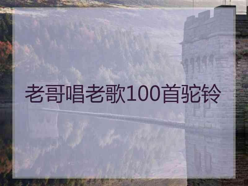 老哥唱老歌100首驼铃