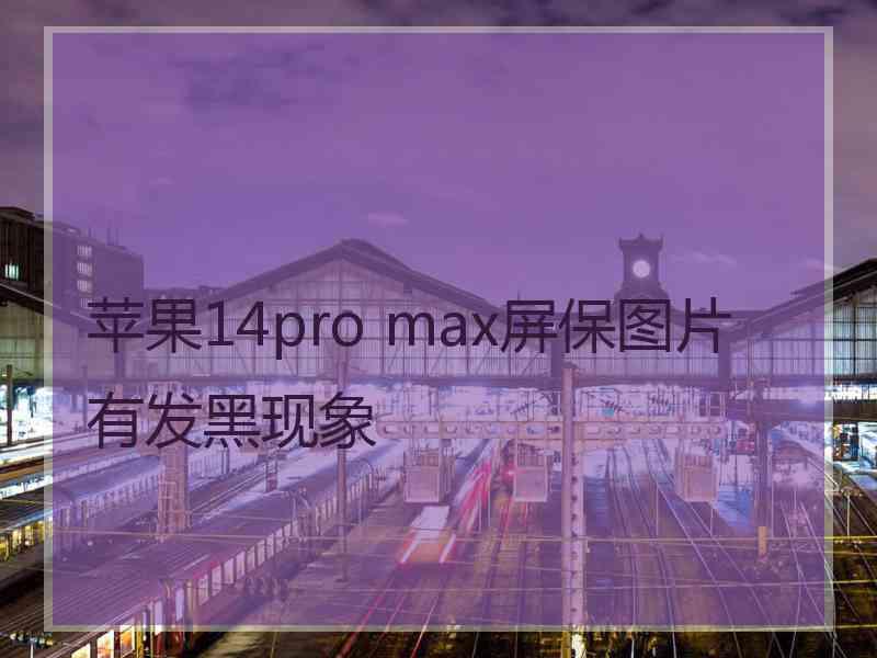 苹果14pro max屏保图片有发黑现象