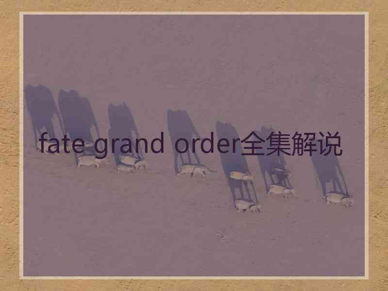 fate grand order全集解说