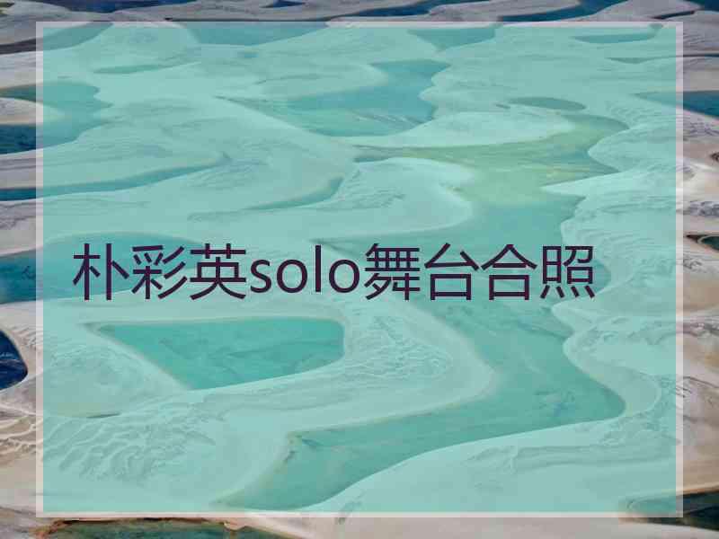 朴彩英solo舞台合照