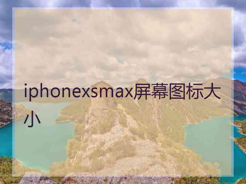 iphonexsmax屏幕图标大小