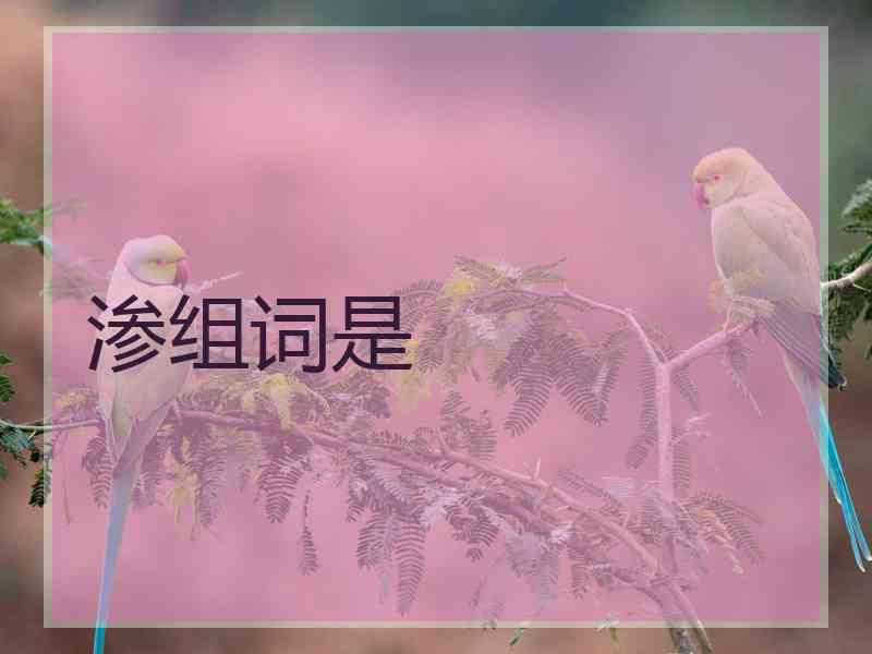 渗组词是