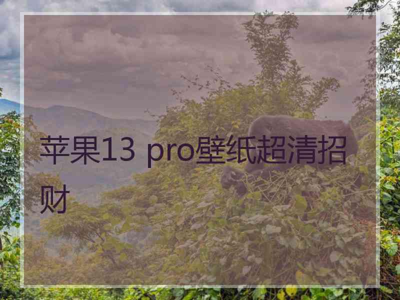 苹果13 pro壁纸超清招财