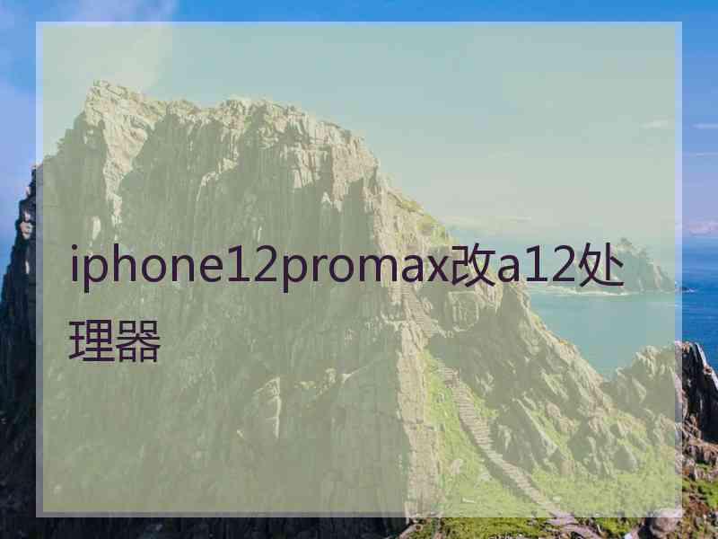 iphone12promax改a12处理器