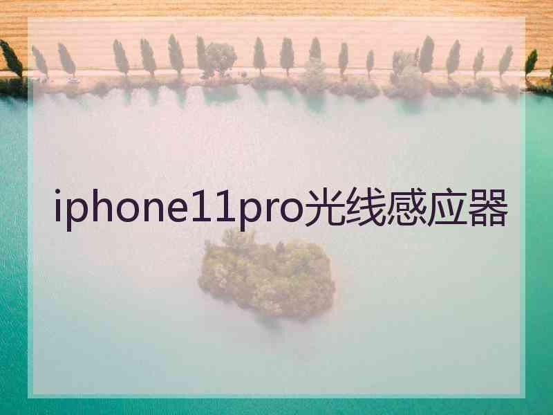 iphone11pro光线感应器