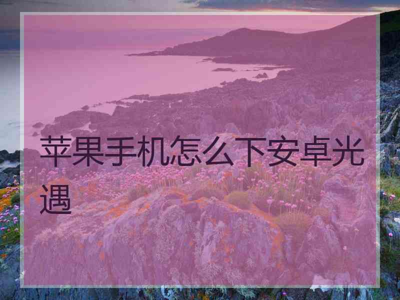 苹果手机怎么下安卓光遇