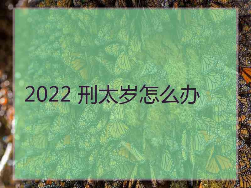 2022 刑太岁怎么办