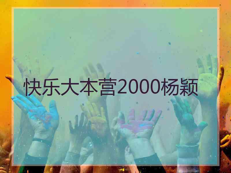 快乐大本营2000杨颖