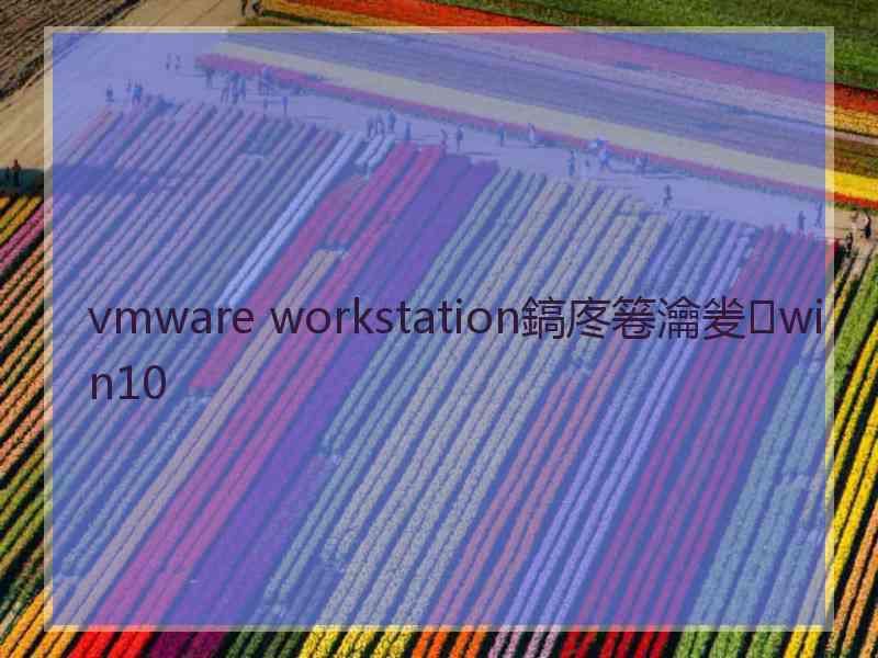 vmware workstation鎬庝箞瀹夎win10