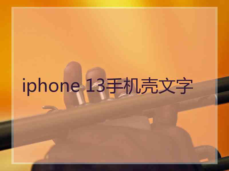 iphone 13手机壳文字