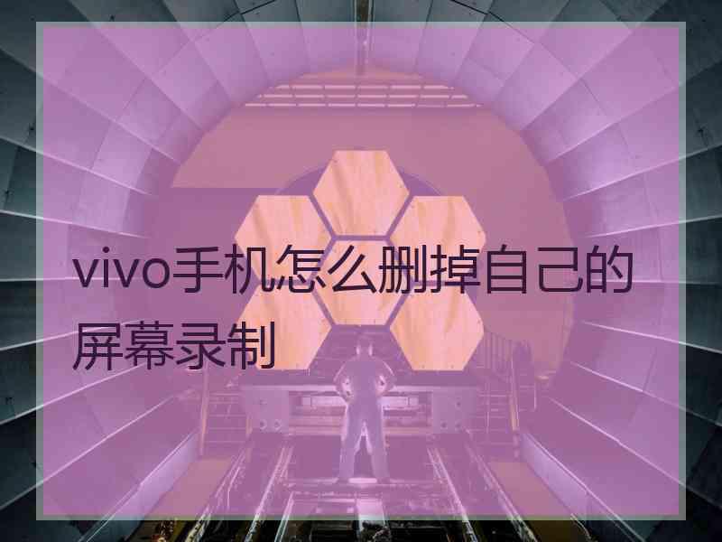 vivo手机怎么删掉自己的屏幕录制