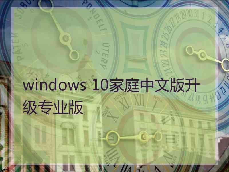 windows 10家庭中文版升级专业版