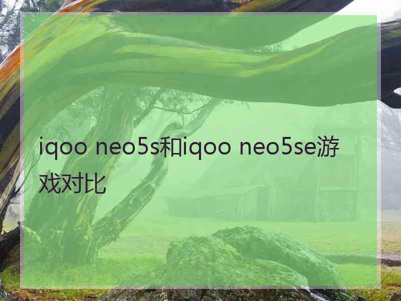 iqoo neo5s和iqoo neo5se游戏对比