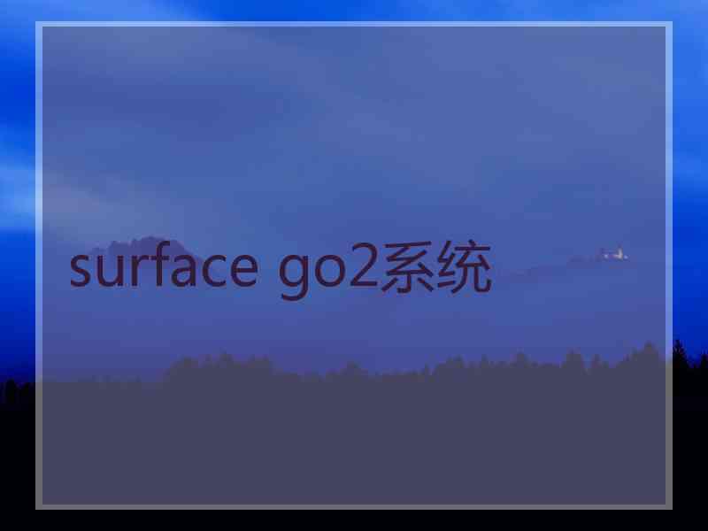 surface go2系统