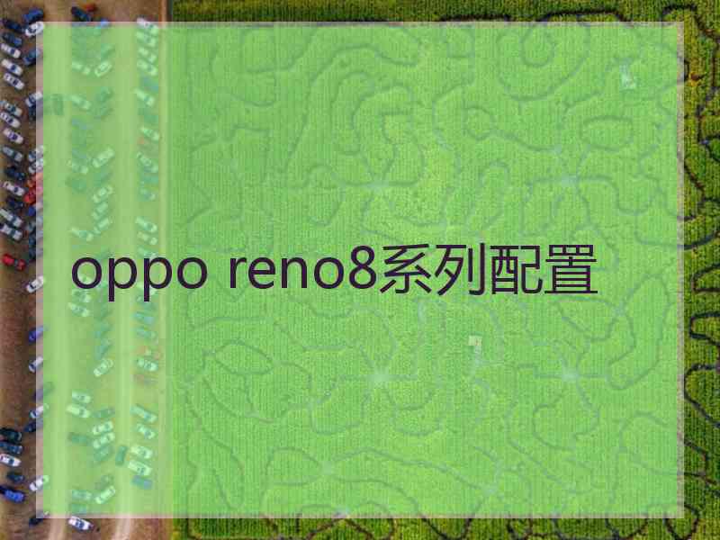 oppo reno8系列配置