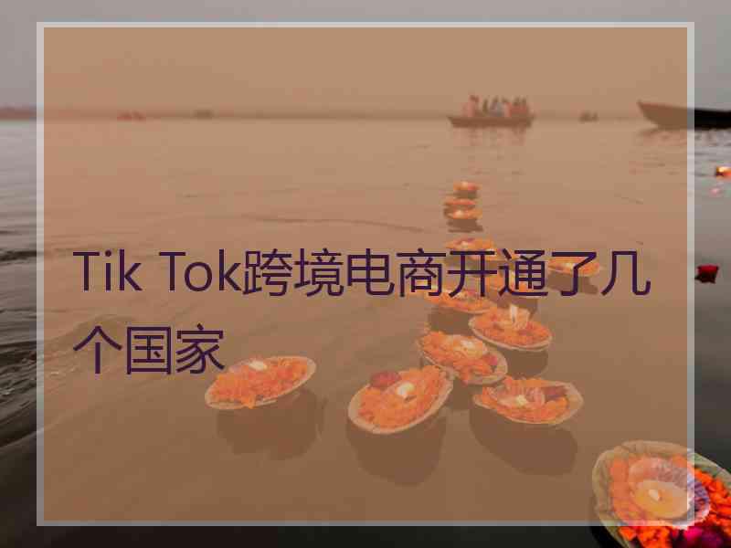 Tik Tok跨境电商开通了几个国家