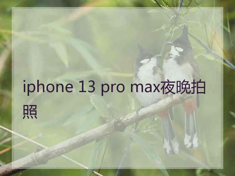 iphone 13 pro max夜晚拍照