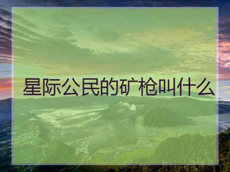 星际公民的矿枪叫什么