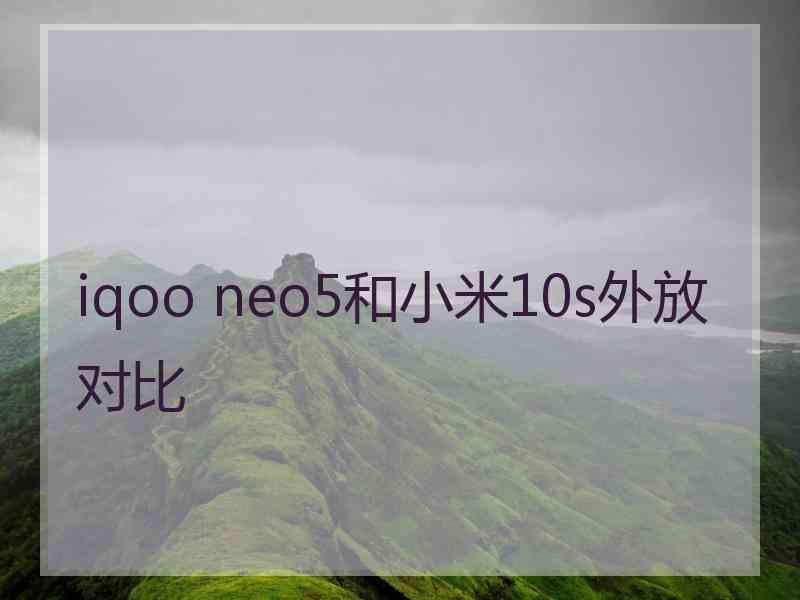 iqoo neo5和小米10s外放对比