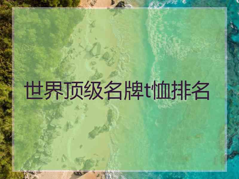 世界顶级名牌t恤排名