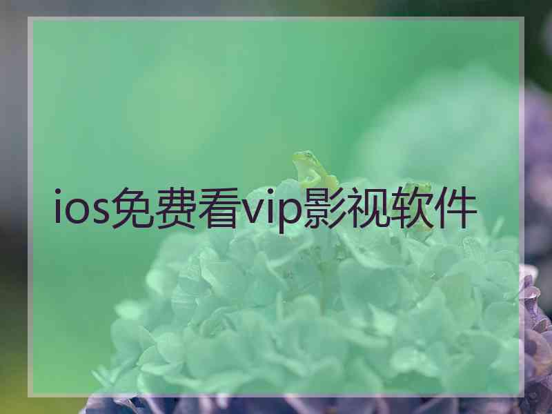 ios免费看vip影视软件