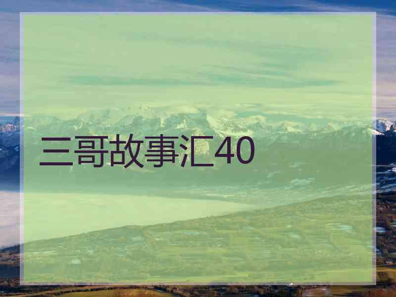 三哥故事汇40