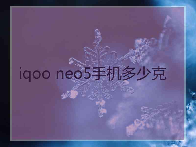 iqoo neo5手机多少克