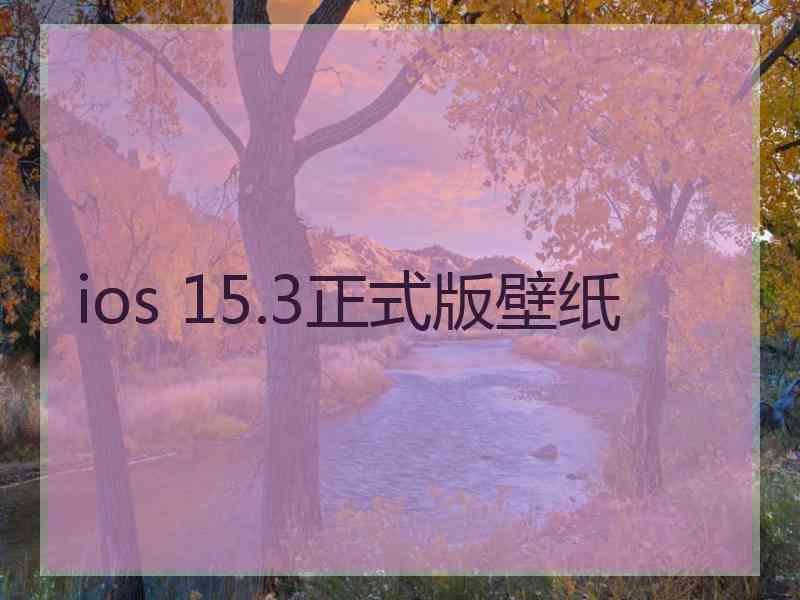 ios 15.3正式版壁纸