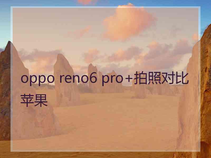 oppo reno6 pro+拍照对比苹果