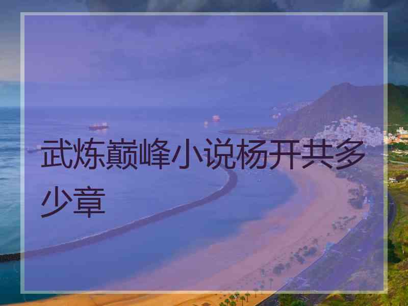 武炼巅峰小说杨开共多少章