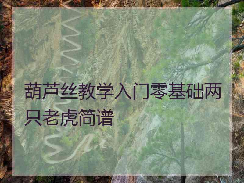 葫芦丝教学入门零基础两只老虎简谱