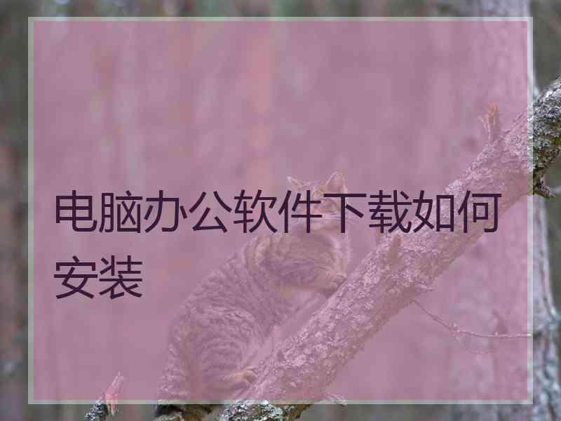 电脑办公软件下载如何安装