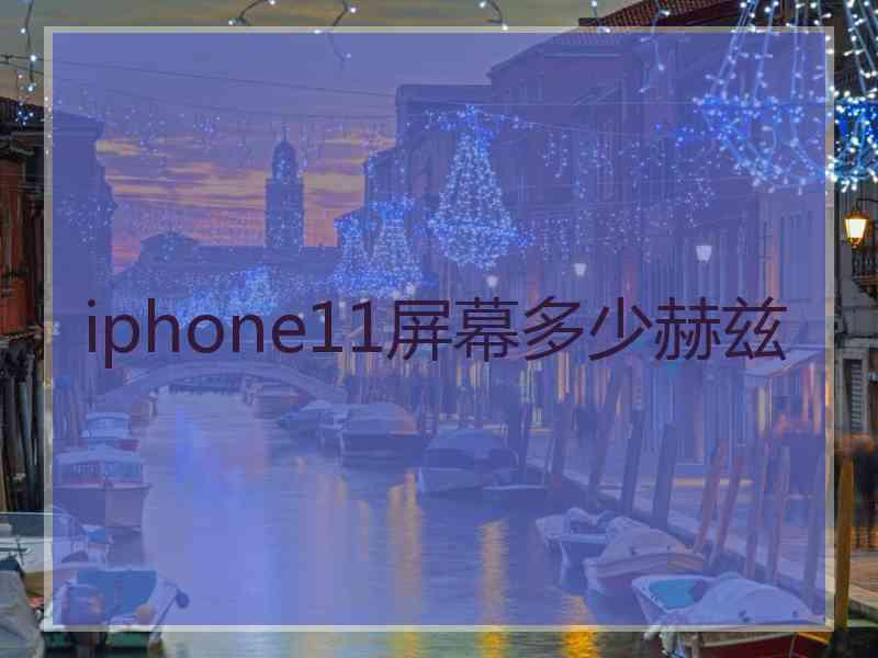 iphone11屏幕多少赫兹