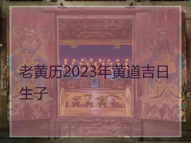 老黄历2023年黄道吉日生子