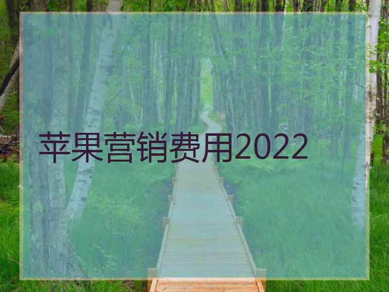 苹果营销费用2022