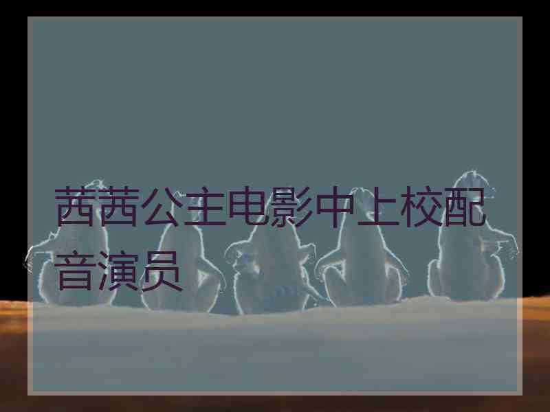 茜茜公主电影中上校配音演员