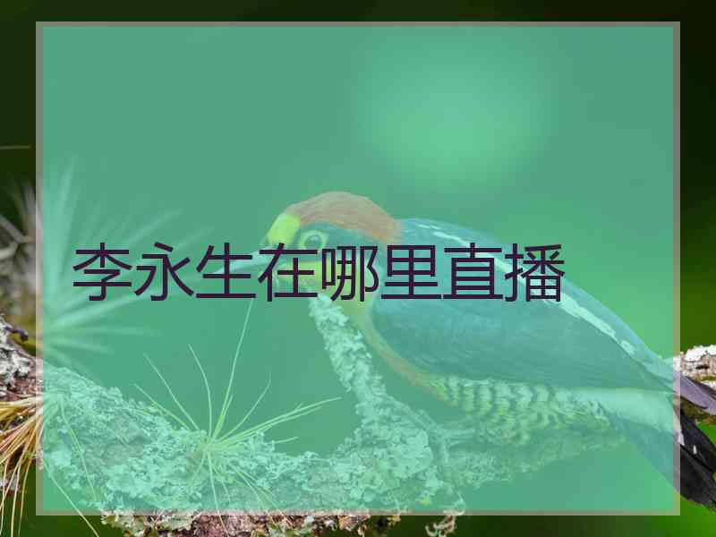 李永生在哪里直播