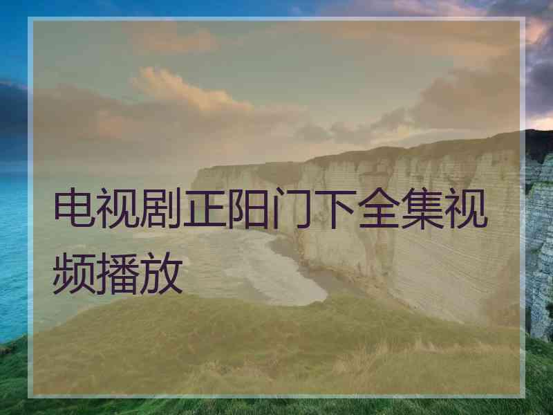 电视剧正阳门下全集视频播放