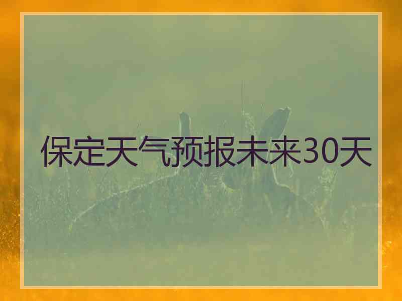 保定天气预报未来30天