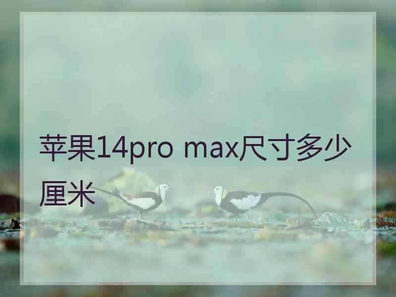 苹果14pro max尺寸多少厘米