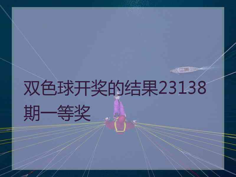 双色球开奖的结果23138期一等奖