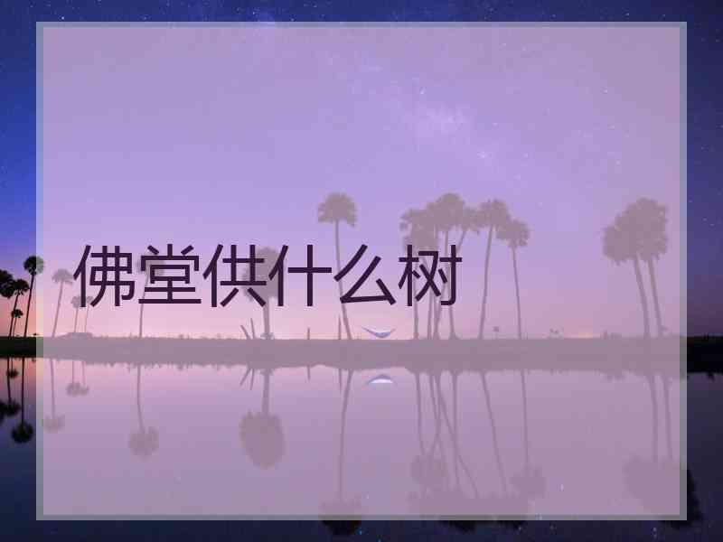 佛堂供什么树