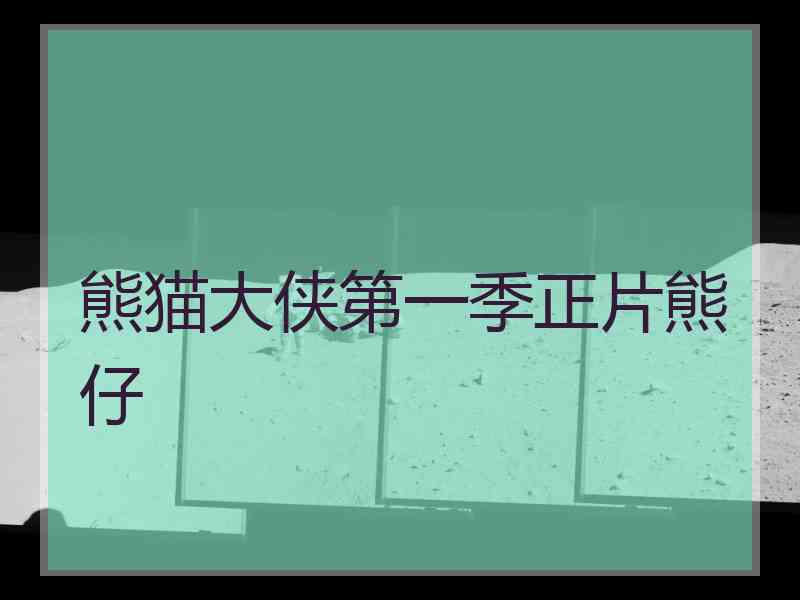 熊猫大侠第一季正片熊仔