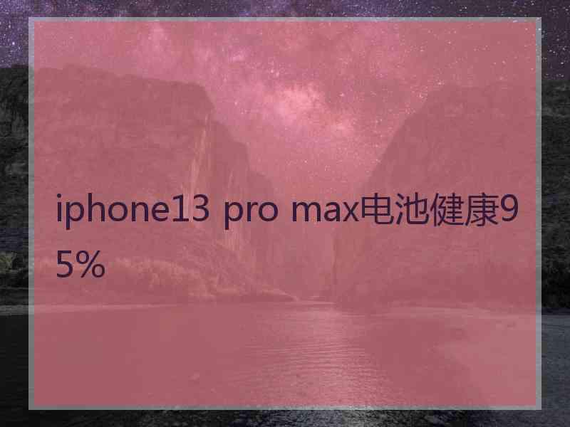 iphone13 pro max电池健康95%