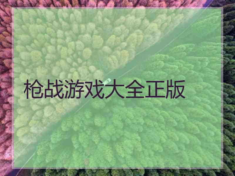 枪战游戏大全正版