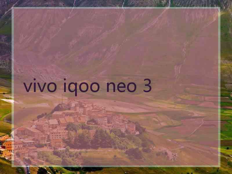 vivo iqoo neo 3