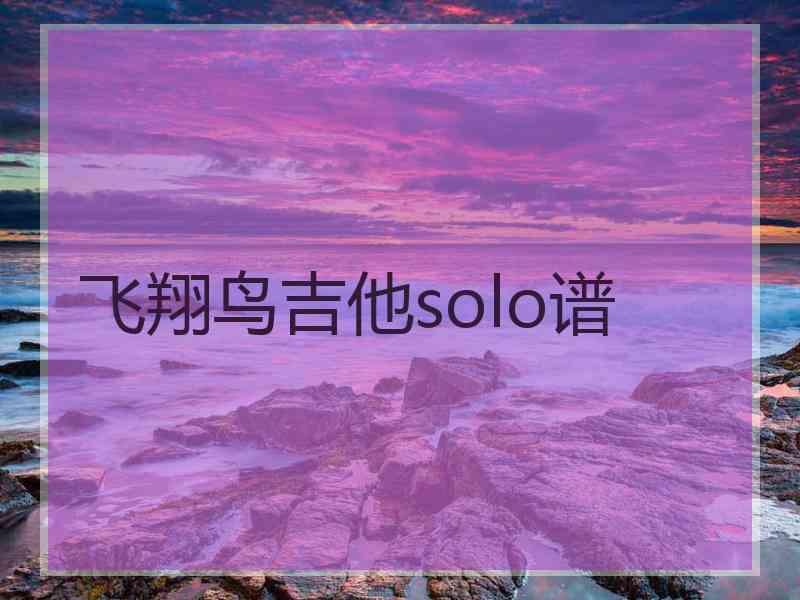 飞翔鸟吉他solo谱