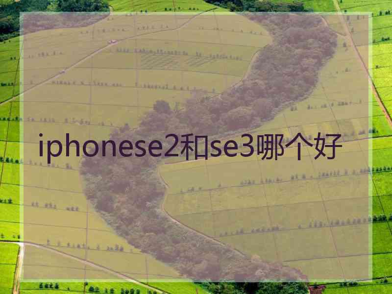 iphonese2和se3哪个好