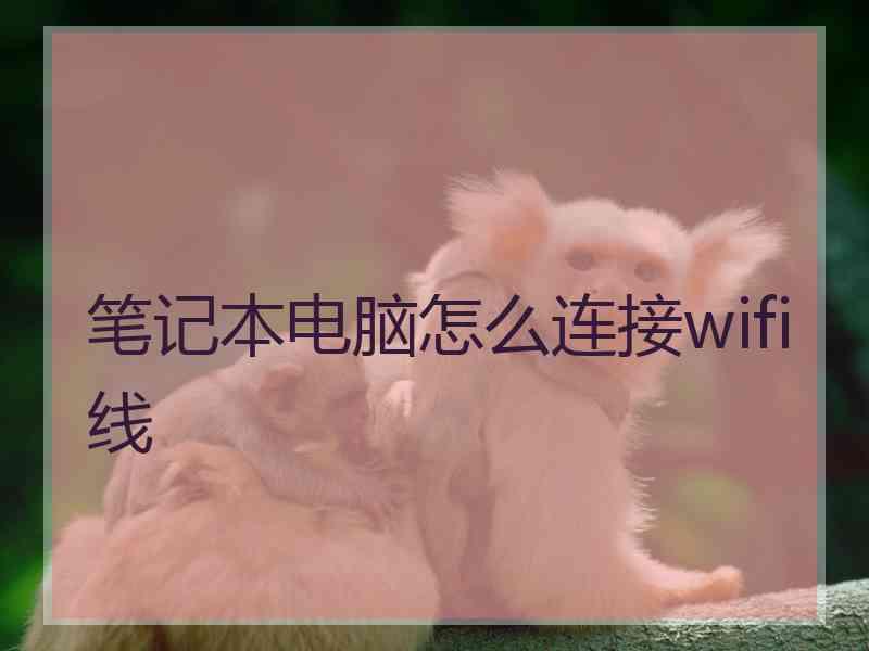 笔记本电脑怎么连接wifi线